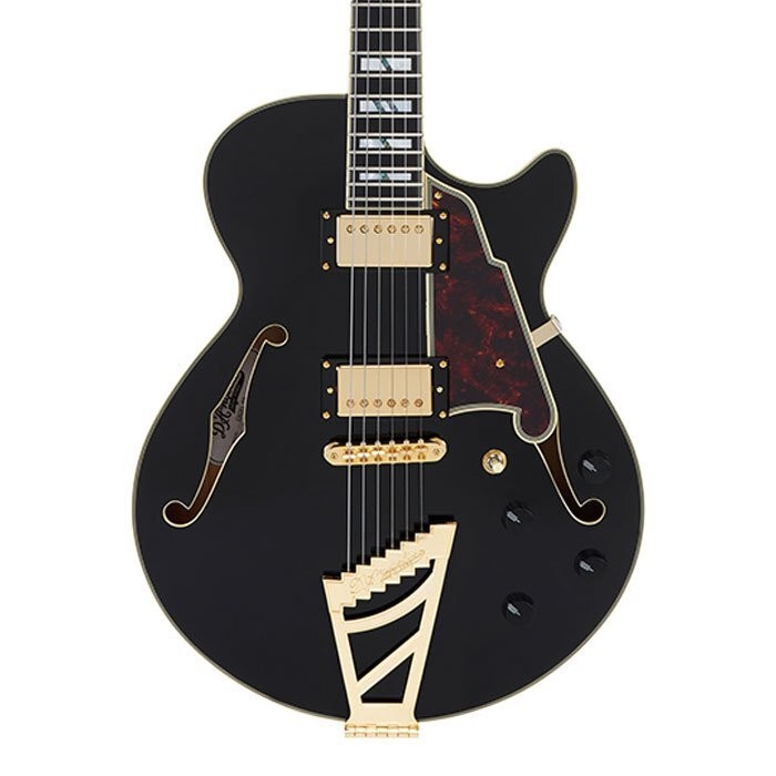 D'Angelico Electric Guitar Excel SS Solid Black with Case 236345