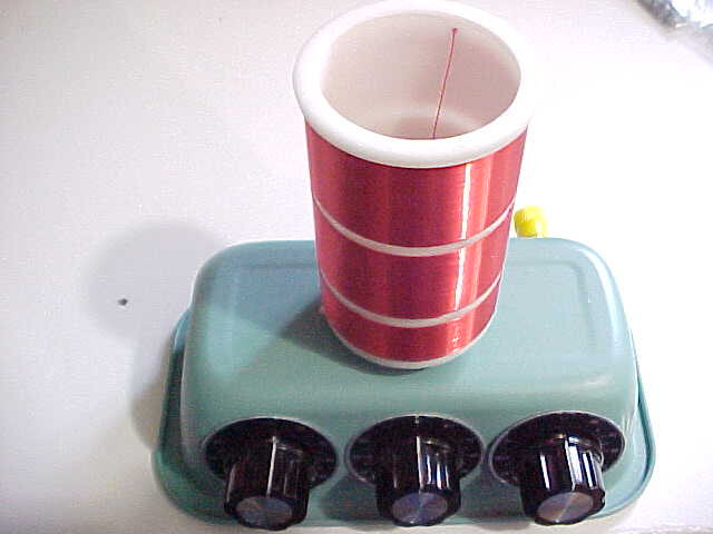 AM BDCST. DUAL COIL CRYSTAL RADIO RECEIVER W/HEADSET & TUNABLE TRAP FOR BCI