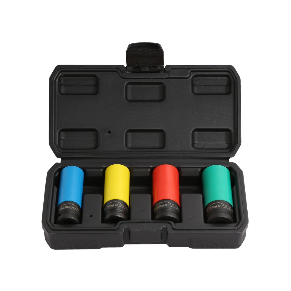 1/2"Dr Lug Nut Impact Socket Set Thin Wall Deep Wheel Protector 17 19 21 22mm