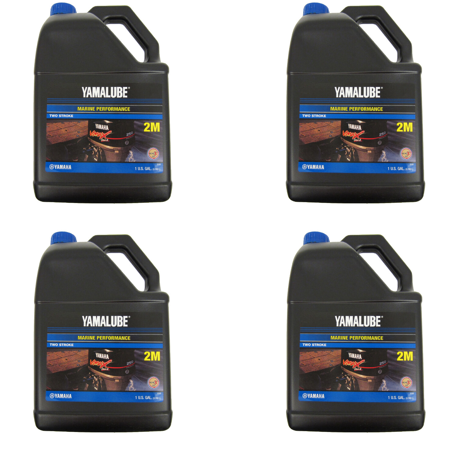 Yamaha Outboard Yamalube 2M MARINE 2 STROKE OIL GALLON CASE TCW-3