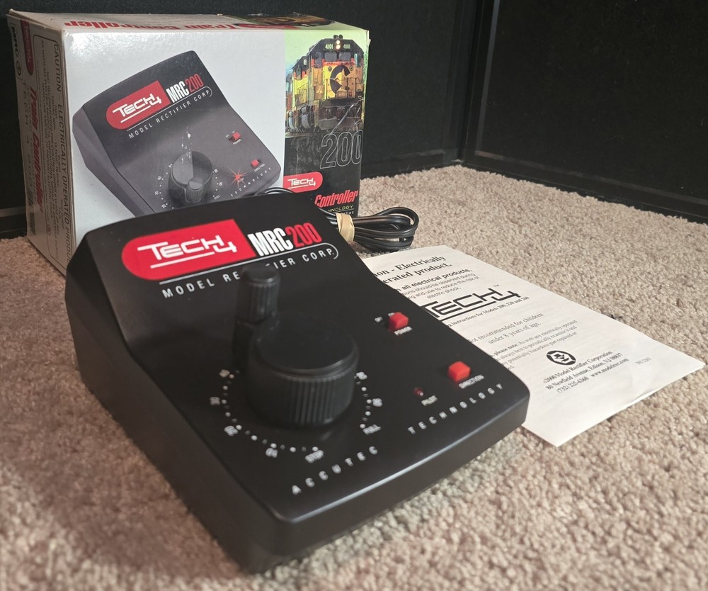 TECH 4 MRC 200 Model Train Controller Accutec Technology Complete Box Used Once