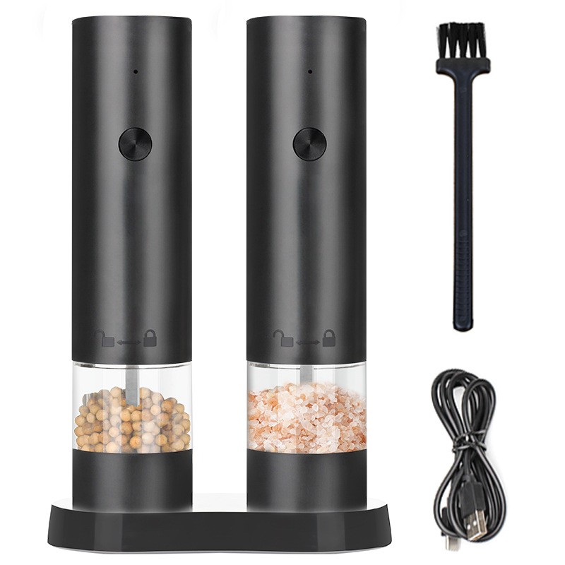 Electric Salt and Pepper Grinder Set, Automatic, Adjustable, Gift, 2 Pack