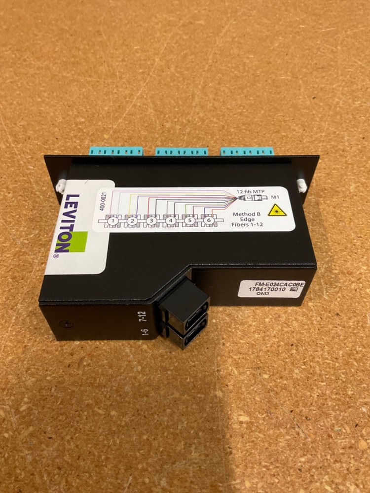Leviton MTP Method B Edge Fiber Optic Modules FM-E024CAC0BE No Dust Covers