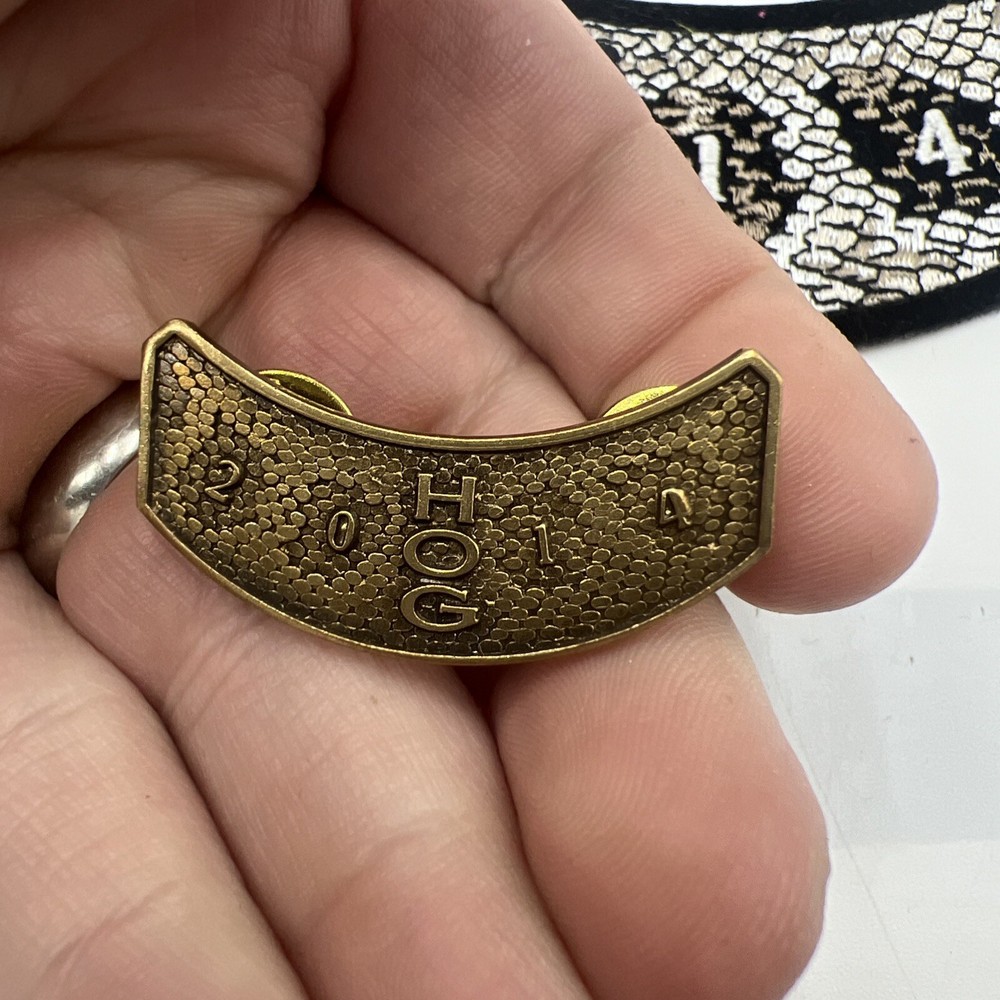 HARLEY DAVIDSON OWNERS GROUP HOG PATCH & PIN SET - 2014