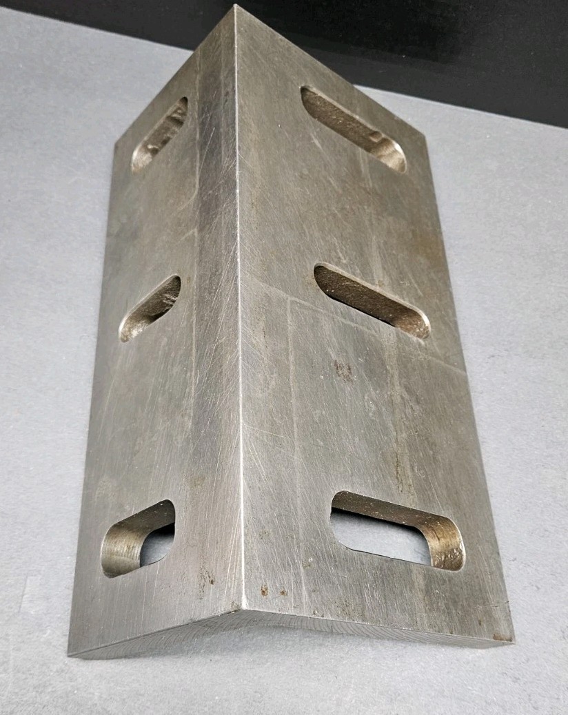 Challenge USA! 12" x 6" x 5" Angle Plate Slotted Webbed B1486 Machinist Fixture