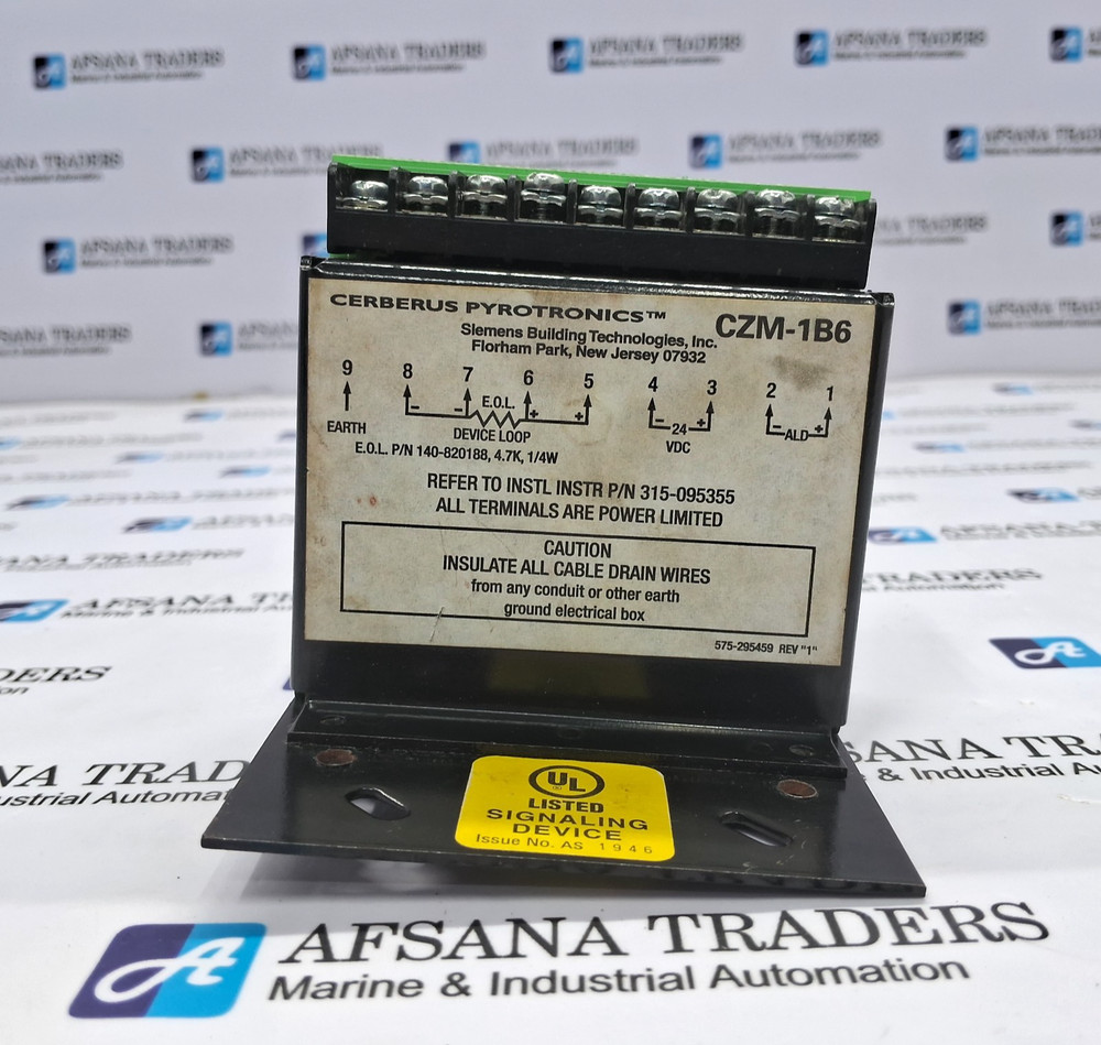 SIEMENS CERBERUS PYROTRONICS CZM-1B6 REMOTE CONVENTIONAL ZONE MODULE