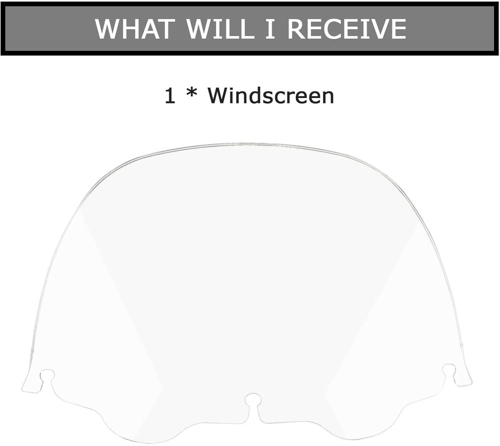 Clear 13" Wave Windshield Windscreen For Electra Glide FLHT FLHX 1996-2013
