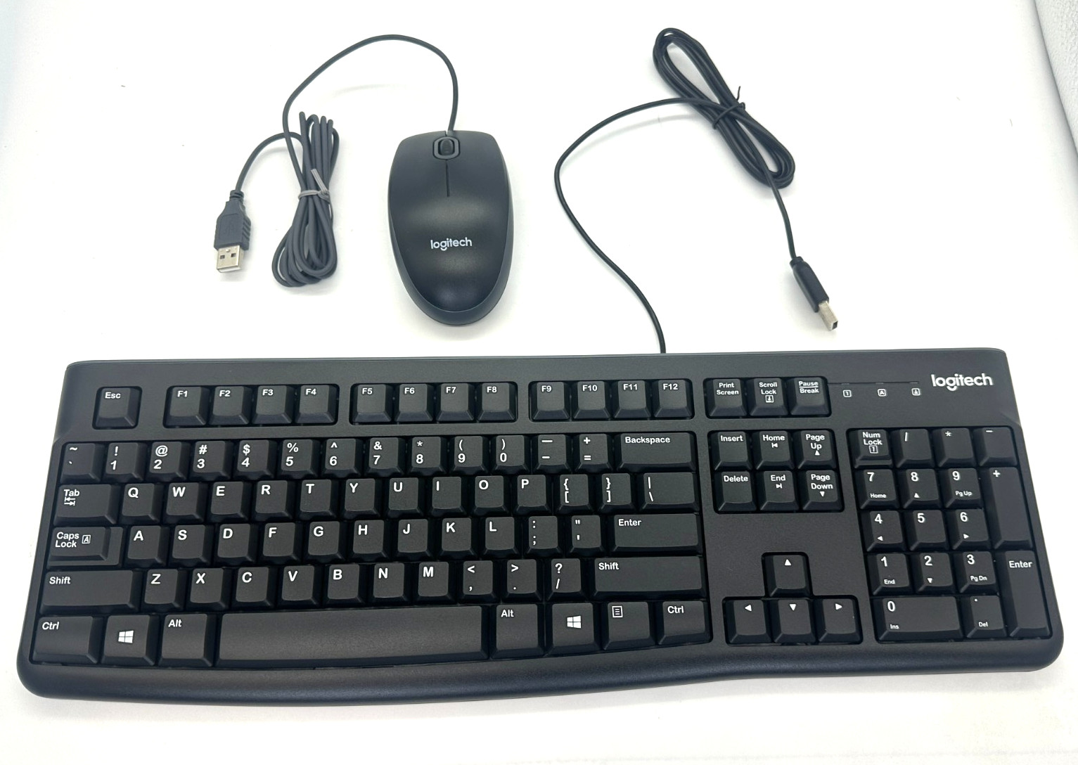 Logitech - MK120 Full-size Wired Membrane Keyboard and Mouse Bundle for USB Plug