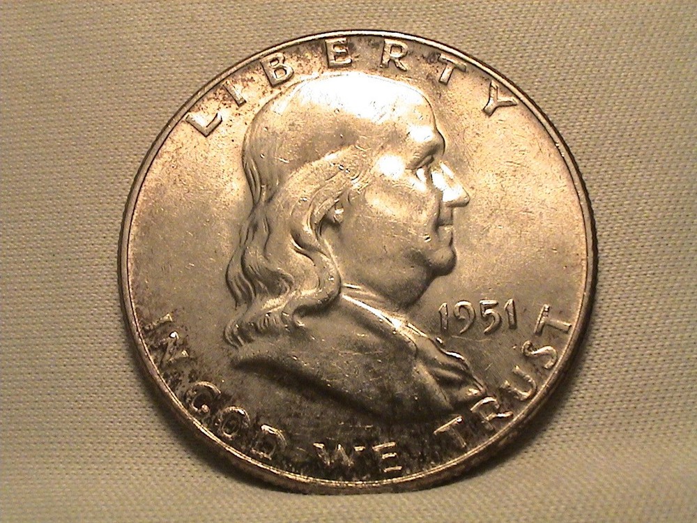 1951-P Silver Franklin Half Dollar