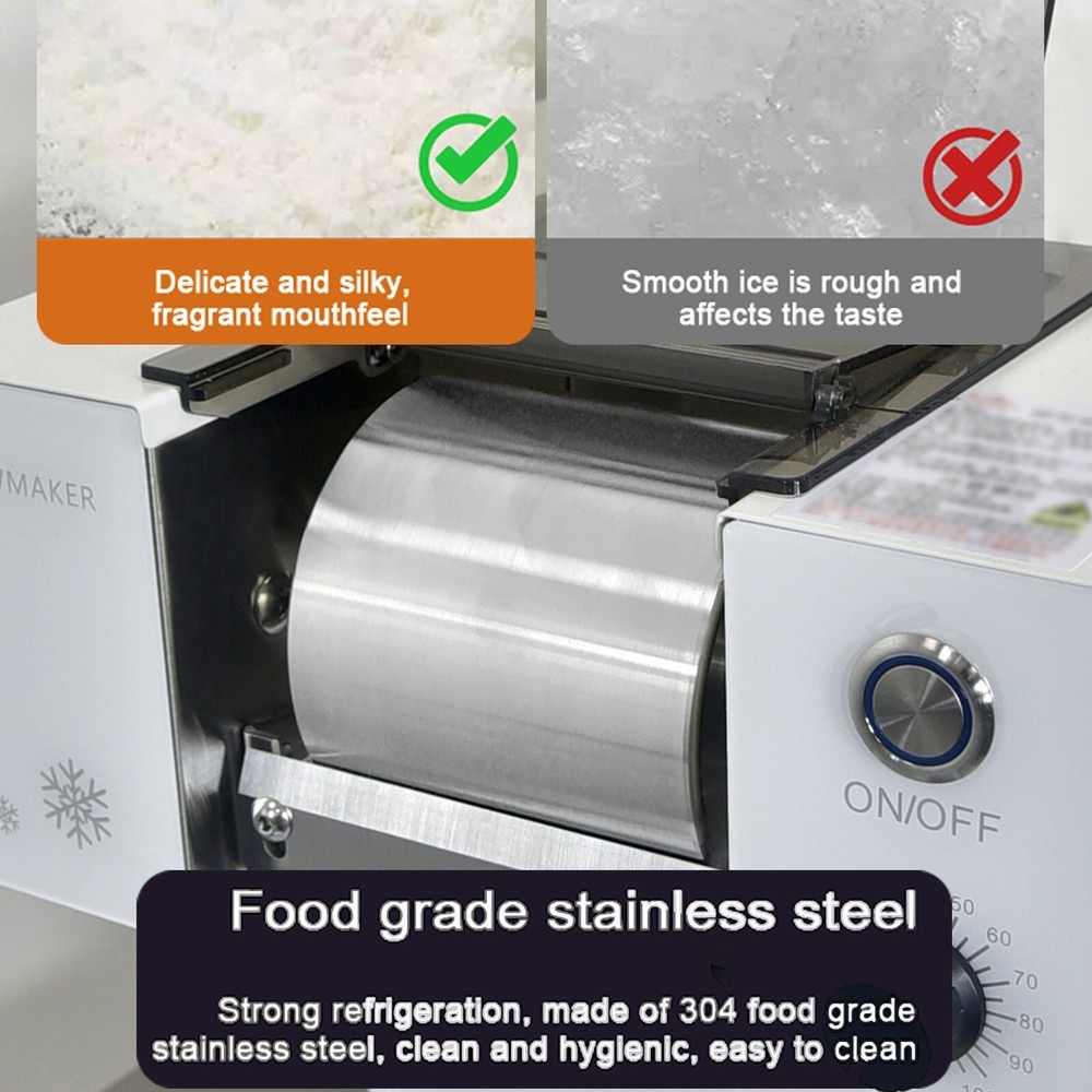 USA Automatic Hom Snowflake Ice Machine Shaved Ice Making Machine