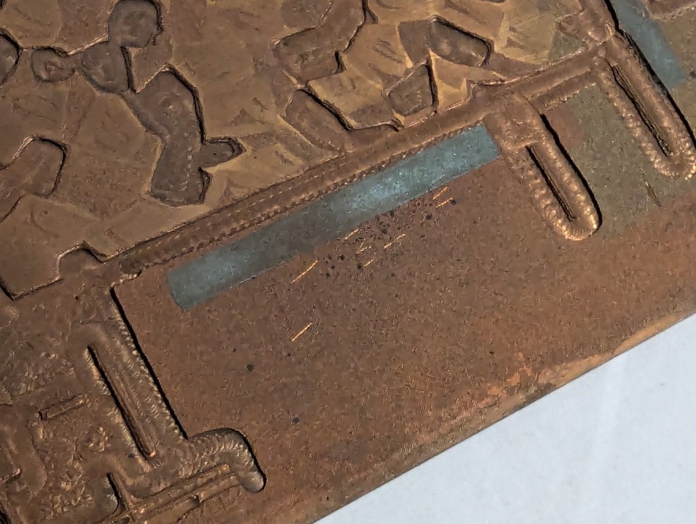 Vtg Etching Engraved Printing Machine Press Plate Stamp ~ Pearl Chips 1963
