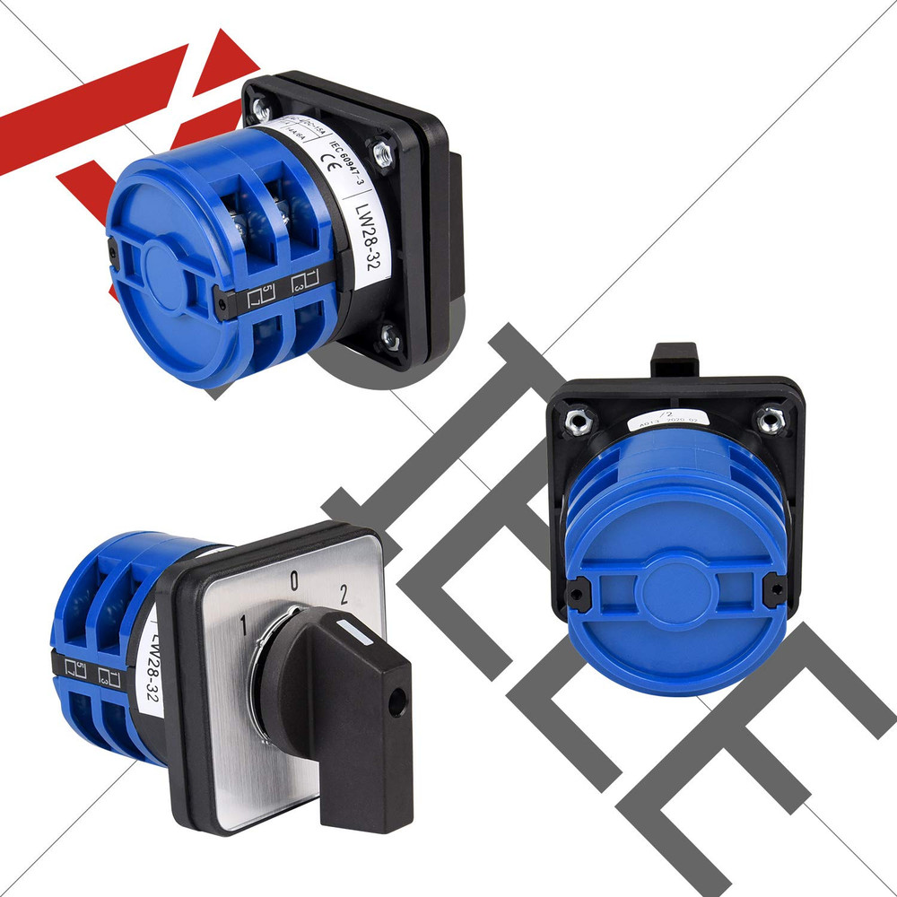 Changeover Selector Switch 3 Position 440V Universal Rotary Cam Selector (32A 8