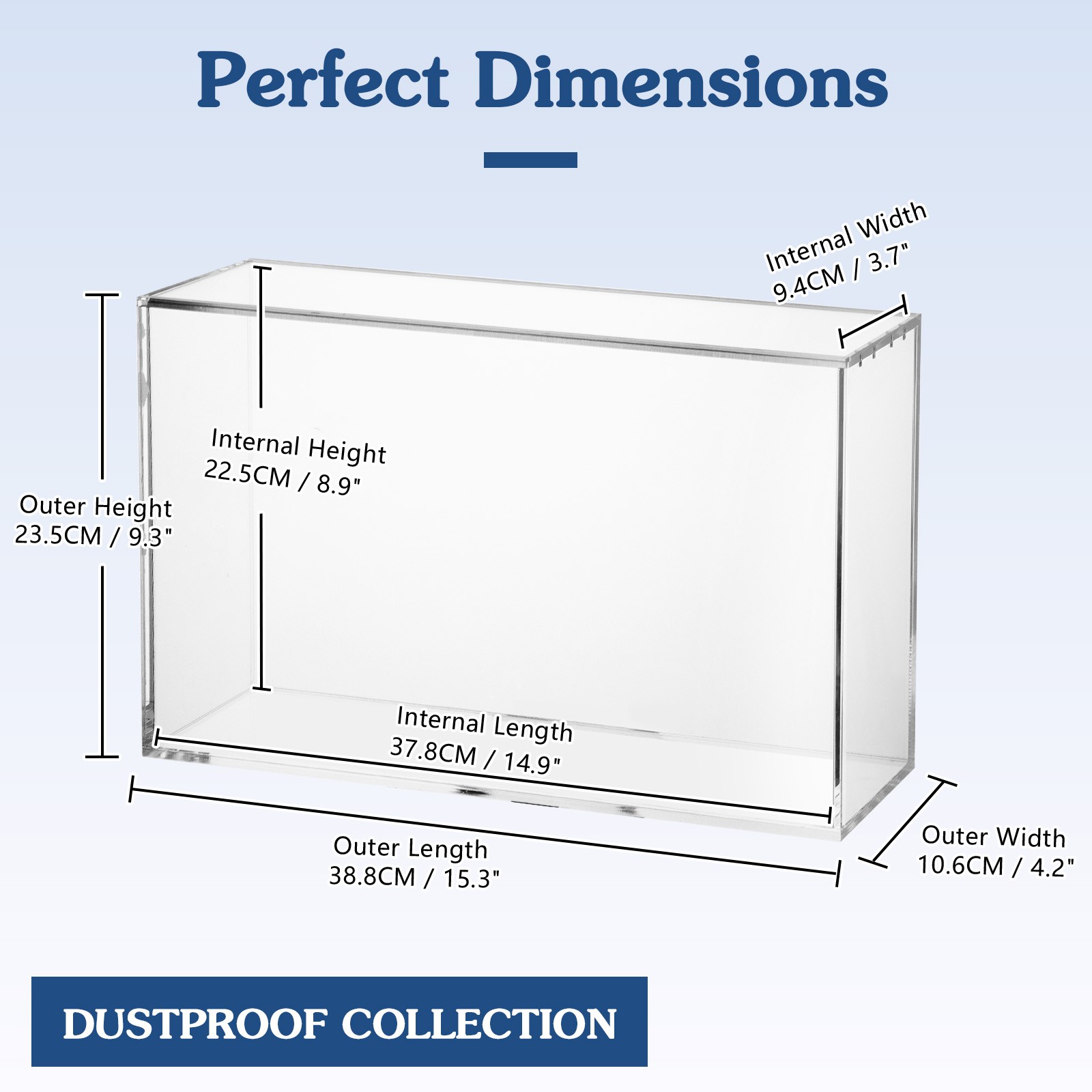 Acrylic Display Case for Pokémon UPC Mega Charizard Magnetic Dustproof Protector