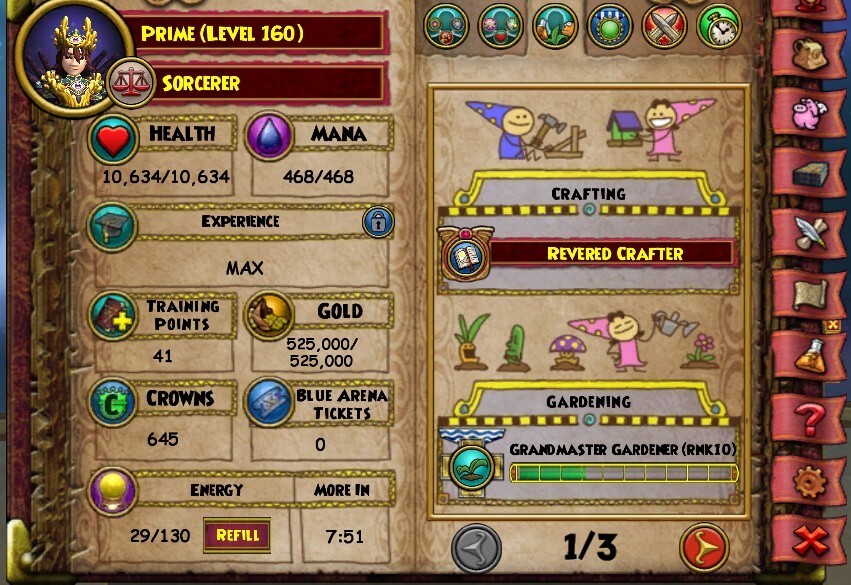 Wizard101 Revered Crafter Badge