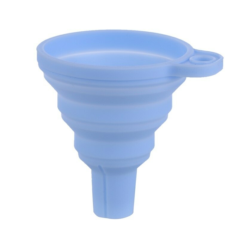 1pcs Mini Foldable Funnel Silicone Collapsible Funnel Folding Kitchen Funnels