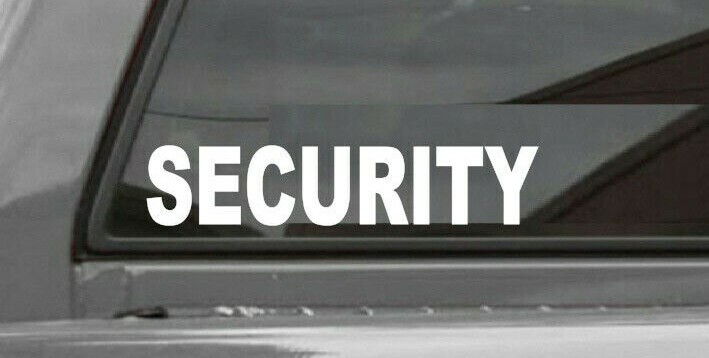 SECURITY TEXT Vinyl Decal Stickers