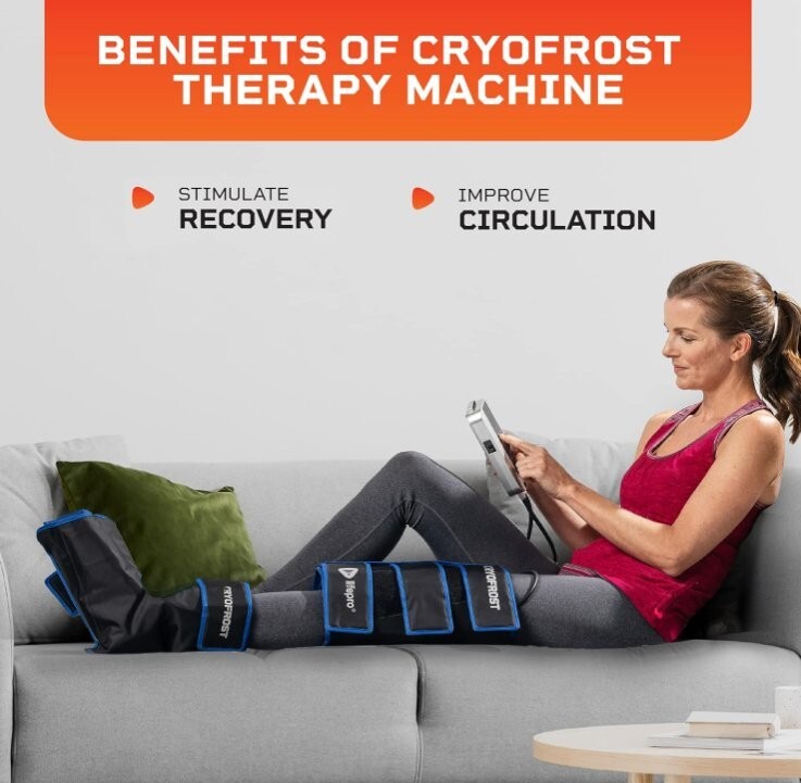 LIFEPRO CRYOFROST COMPRESSION SYSTEM Cold Therapy Machine for Ankle, Calf, &KNEE