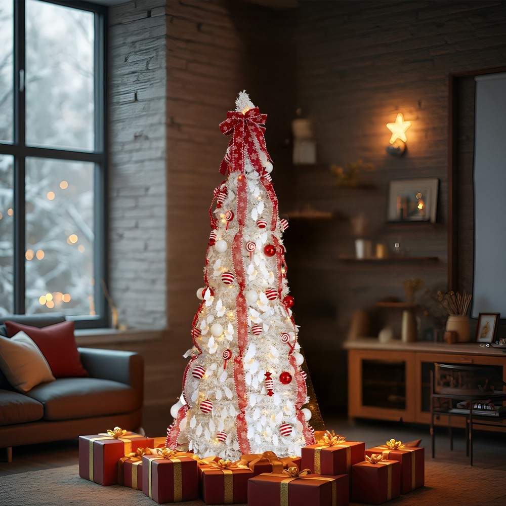 6 FT Fully Decorated Pre-lit Christmas Tree