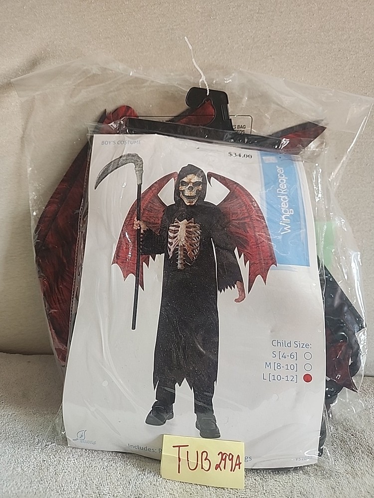 Winged Reaper Boys Costume Size Large