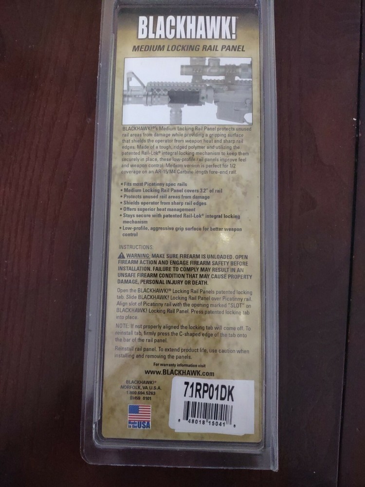 Blackhawk Medium Locking Rail Panel