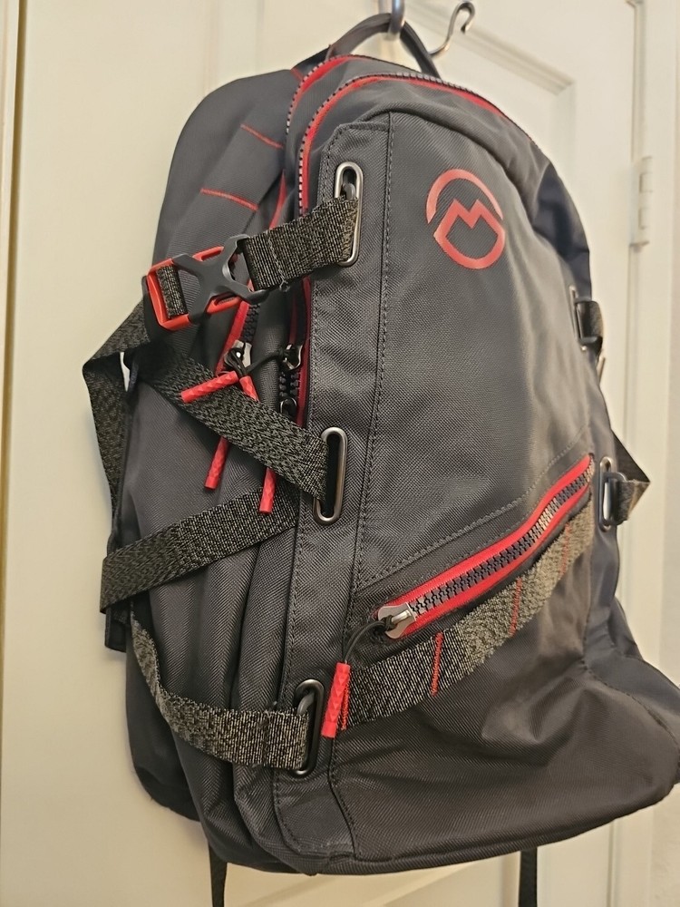 Nathan Kinney Outdoor Backpack Graycwith Red