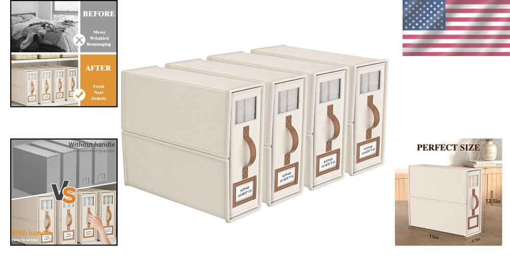 Space-Saving Foldable Bedding Storage for King/Queen Sizes - Stylish & Practical