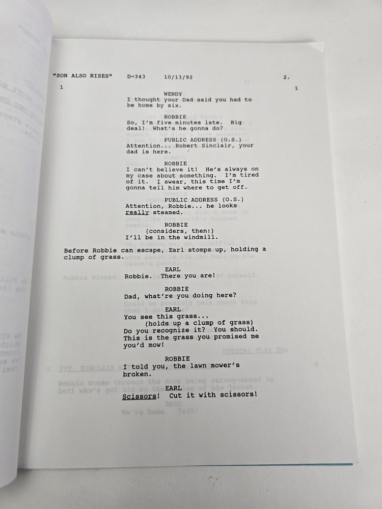 DINOSAURS / Dave Caplan 1992 TV Script, Jim Henson "The Son Also Rises"