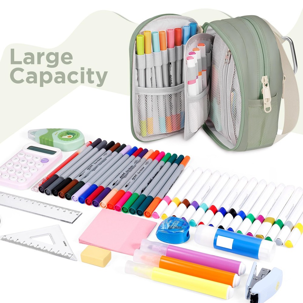 Large Capacity Pencil Case Mini Backpack Pencil Case Storage High Capacity Ba...