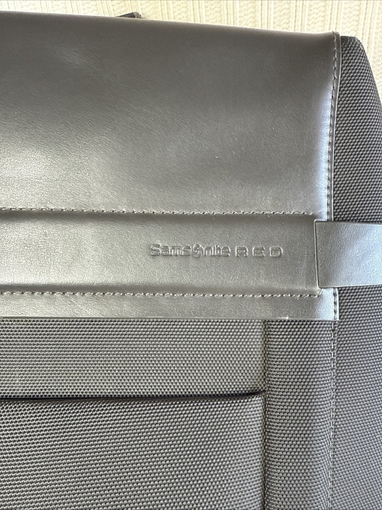 Samsonite Red Leather Laptop Backpack-Black