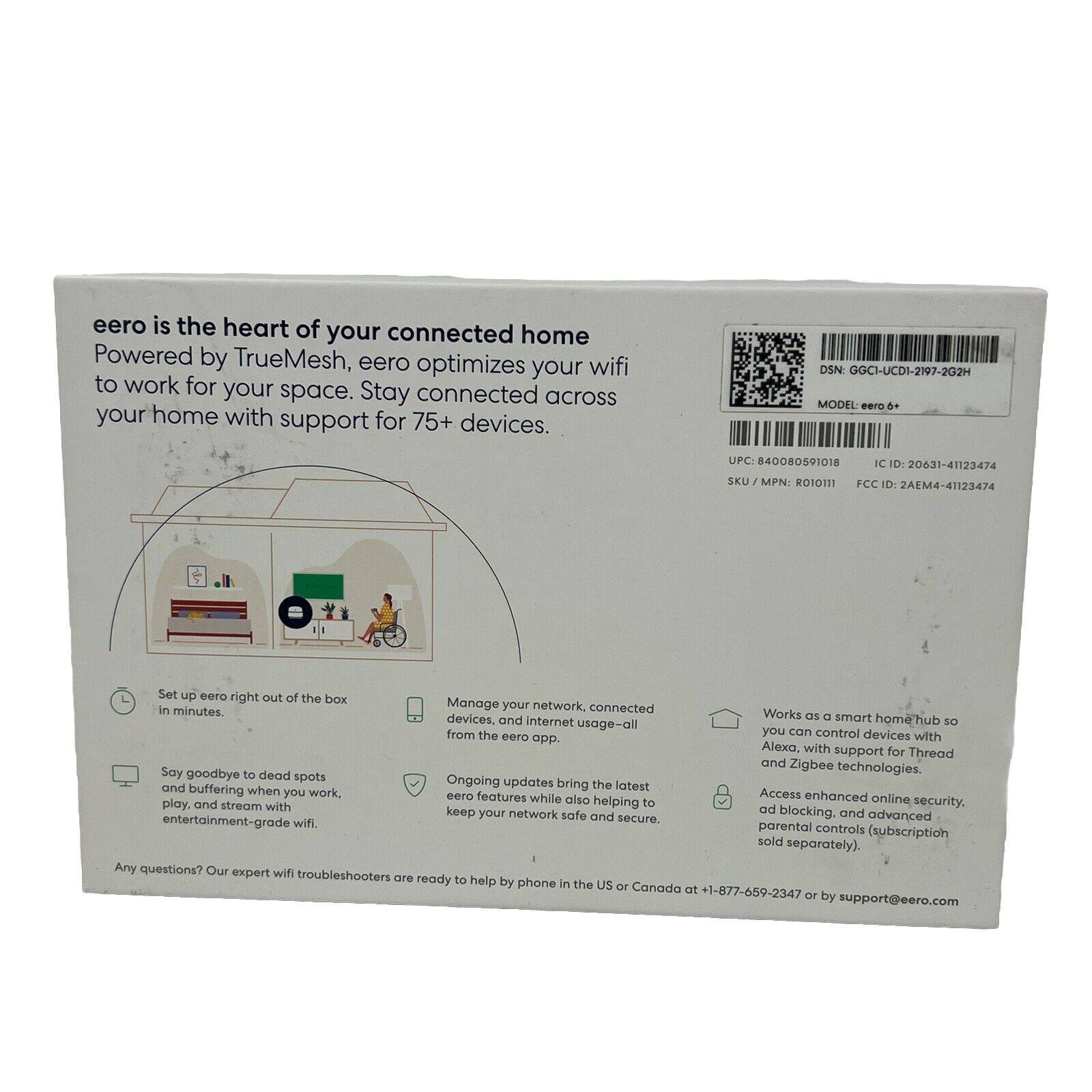 Eero 6+ Plus R010111 Dual Band Mesh Wi-Fi 6 Router Set New SEALED