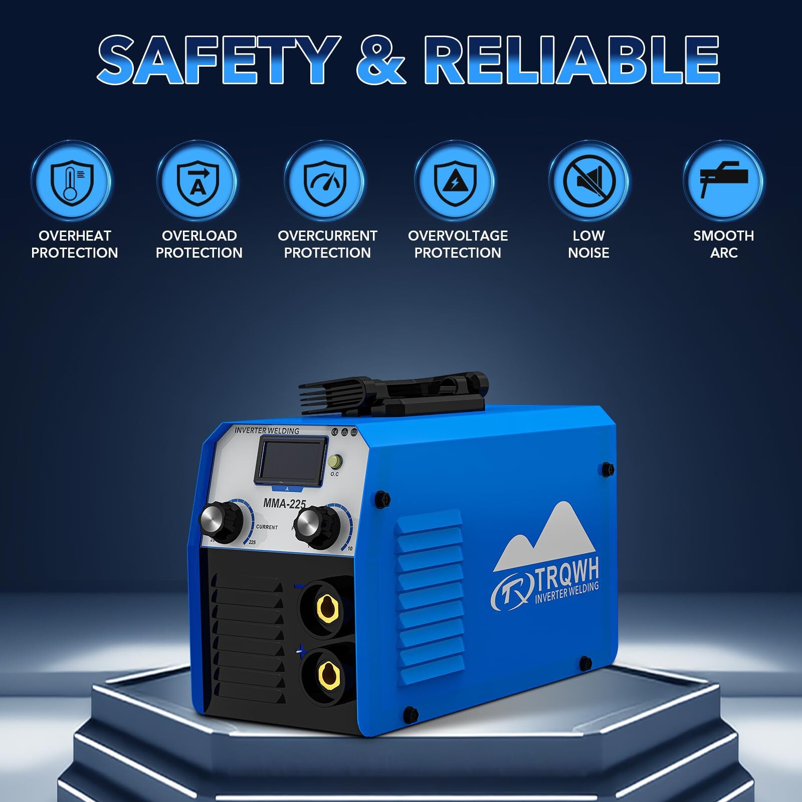 TRQWH 225A Portable Stick Welder, 110V/220V IGBT Inverter Welding Machine