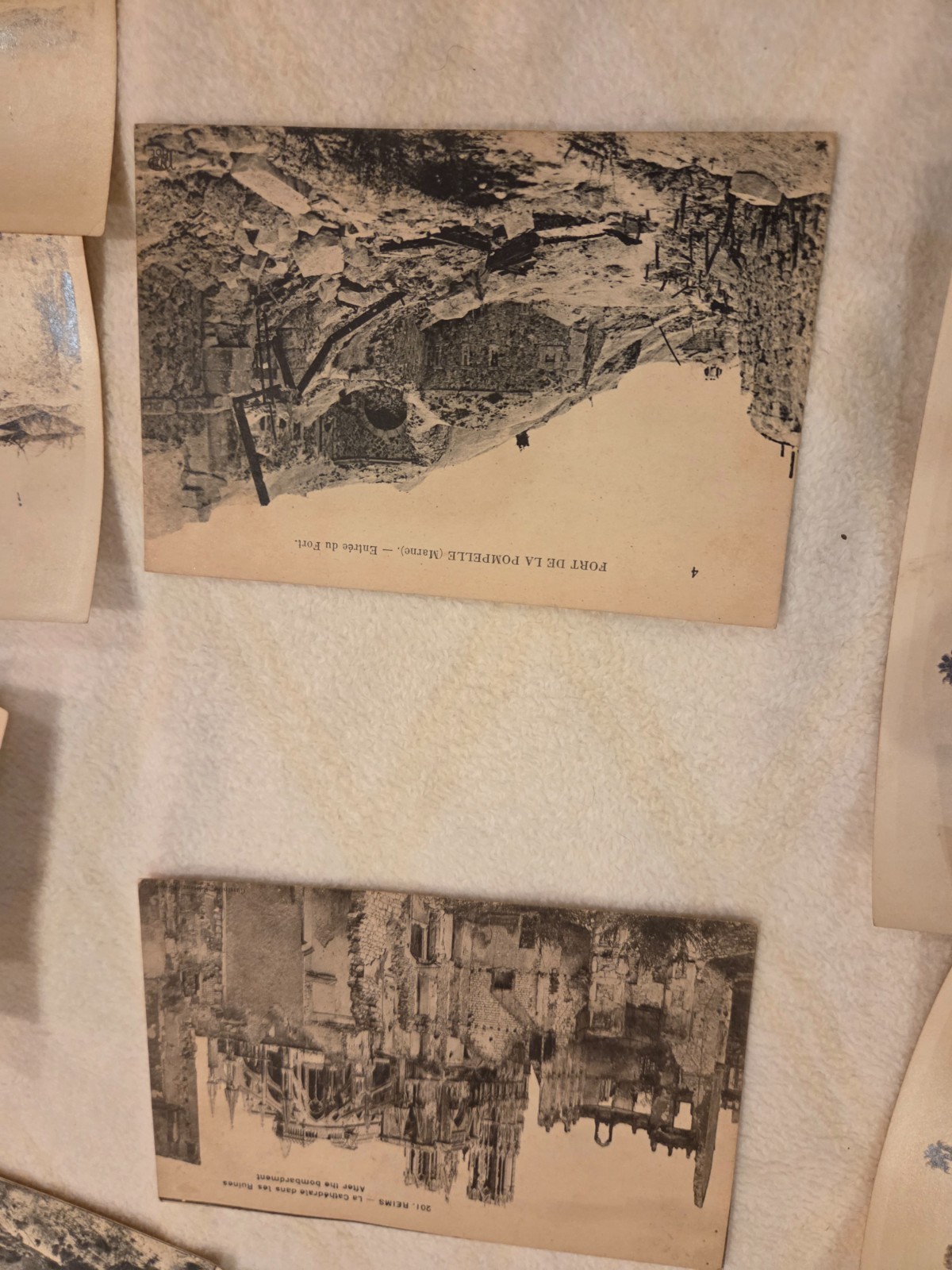 WWI Orig.PHOTOS Vintage RPPC Post Card LOT OLD 1910s German Ruins