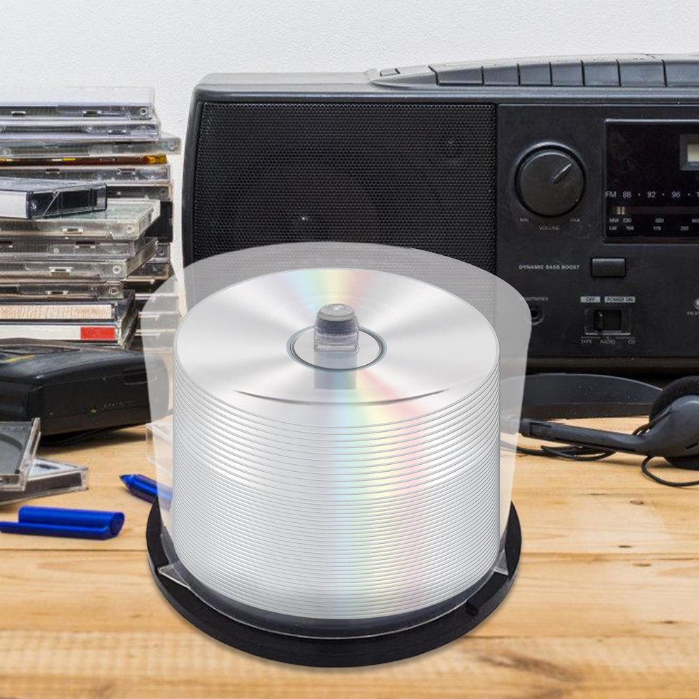 Empty CD DVD Blu-Ray Spindle Cake Box Storage Container Hold 50 Discs Cakebox