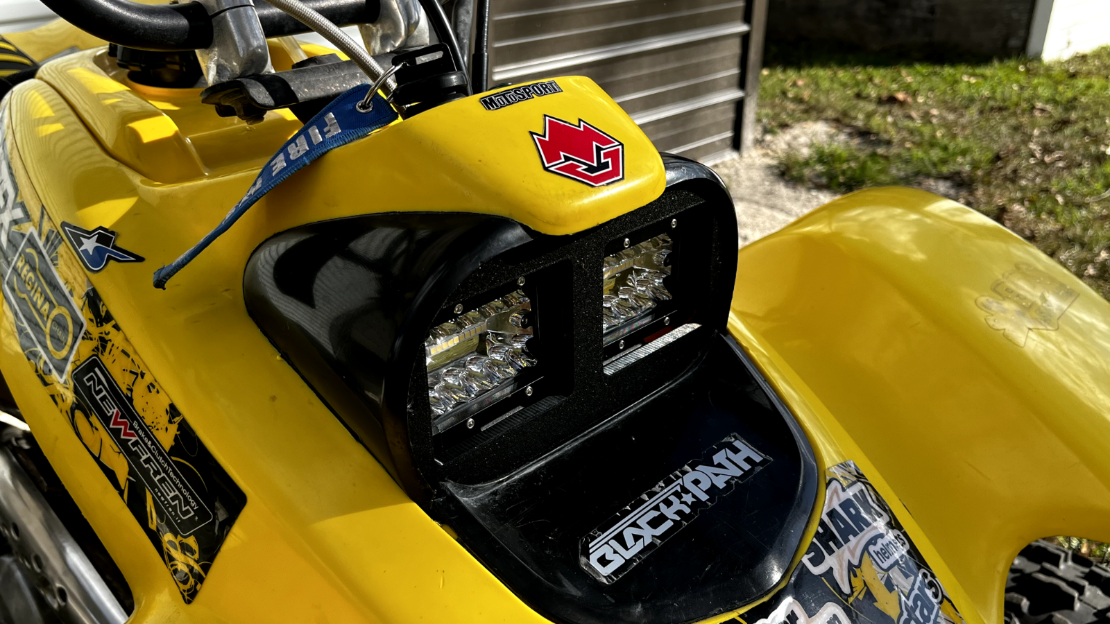 Honda 400ex Headlight ASSEMBLY: Aftermarket Pod light Headlight Assembly