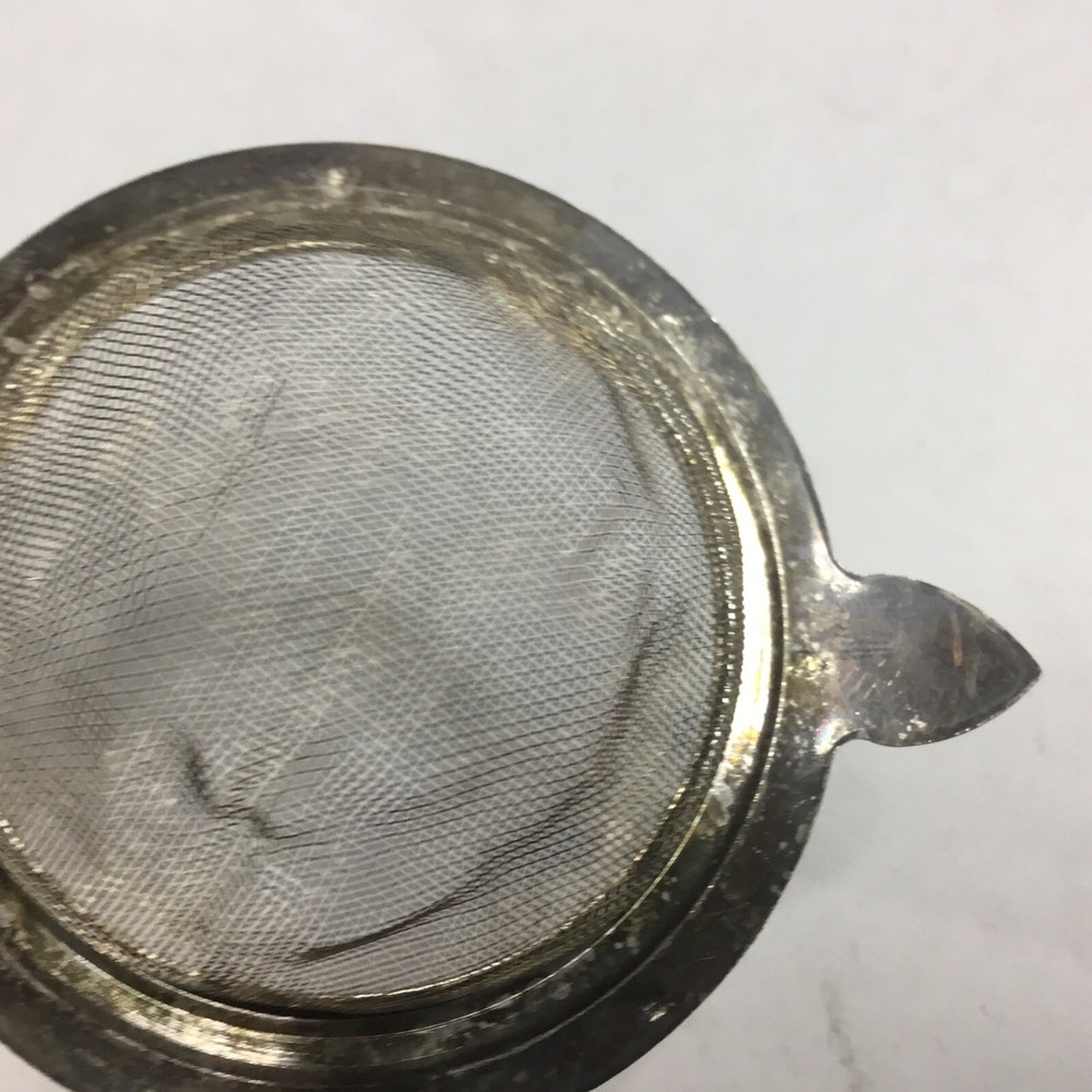 Vintage Silver Plated Tea Strainer Mesh Unmarked 5”