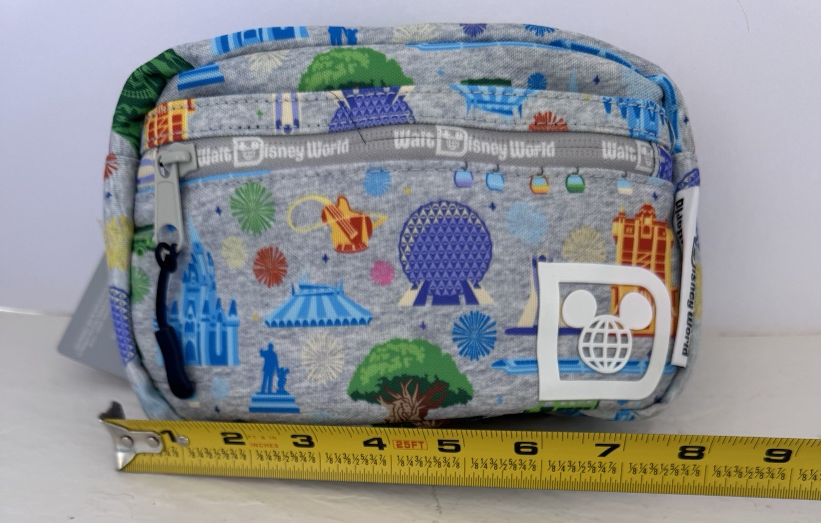 DISNEY PARKS FOUR PARKS ICONS BELT BAG W/HEADBAND EAR HOLDER NEW WITH TAGS
