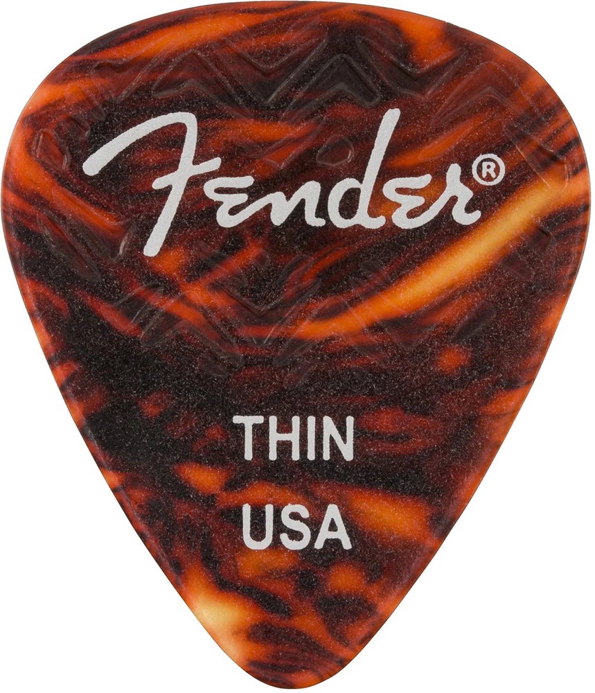 Genuine Fender Wavelength 351 Picks Thin 6 Pack Shell