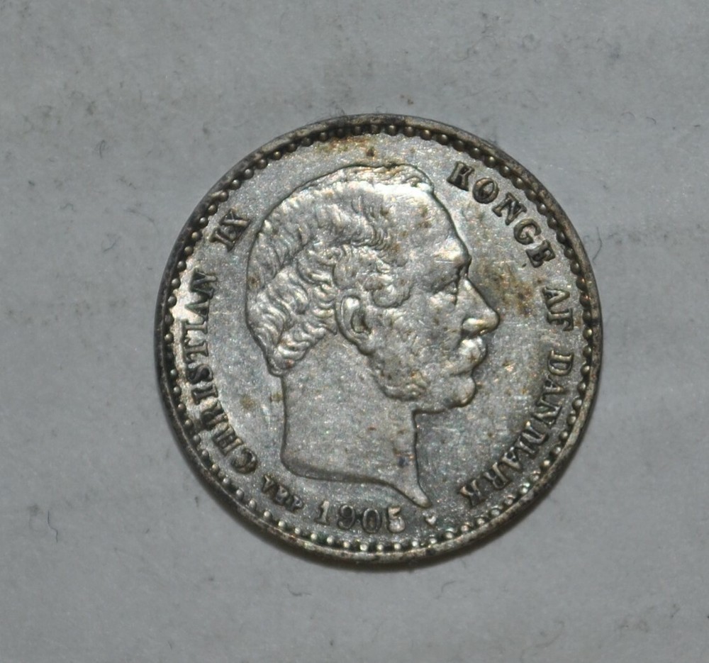DENMARK 10 ORE 1905 SILVER {{{G659