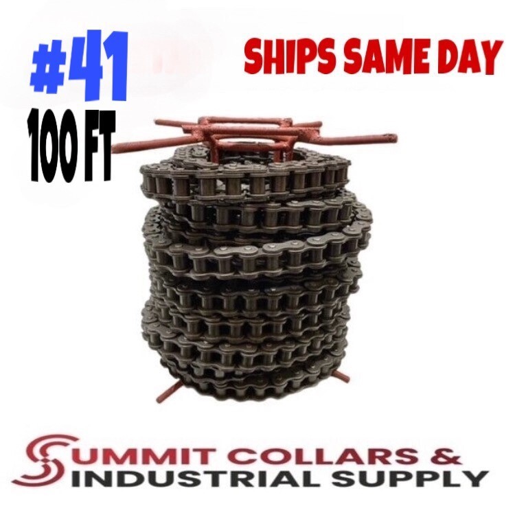 #41 Roller Chain, 100ft plus 10 connecting links! -Great Quality!