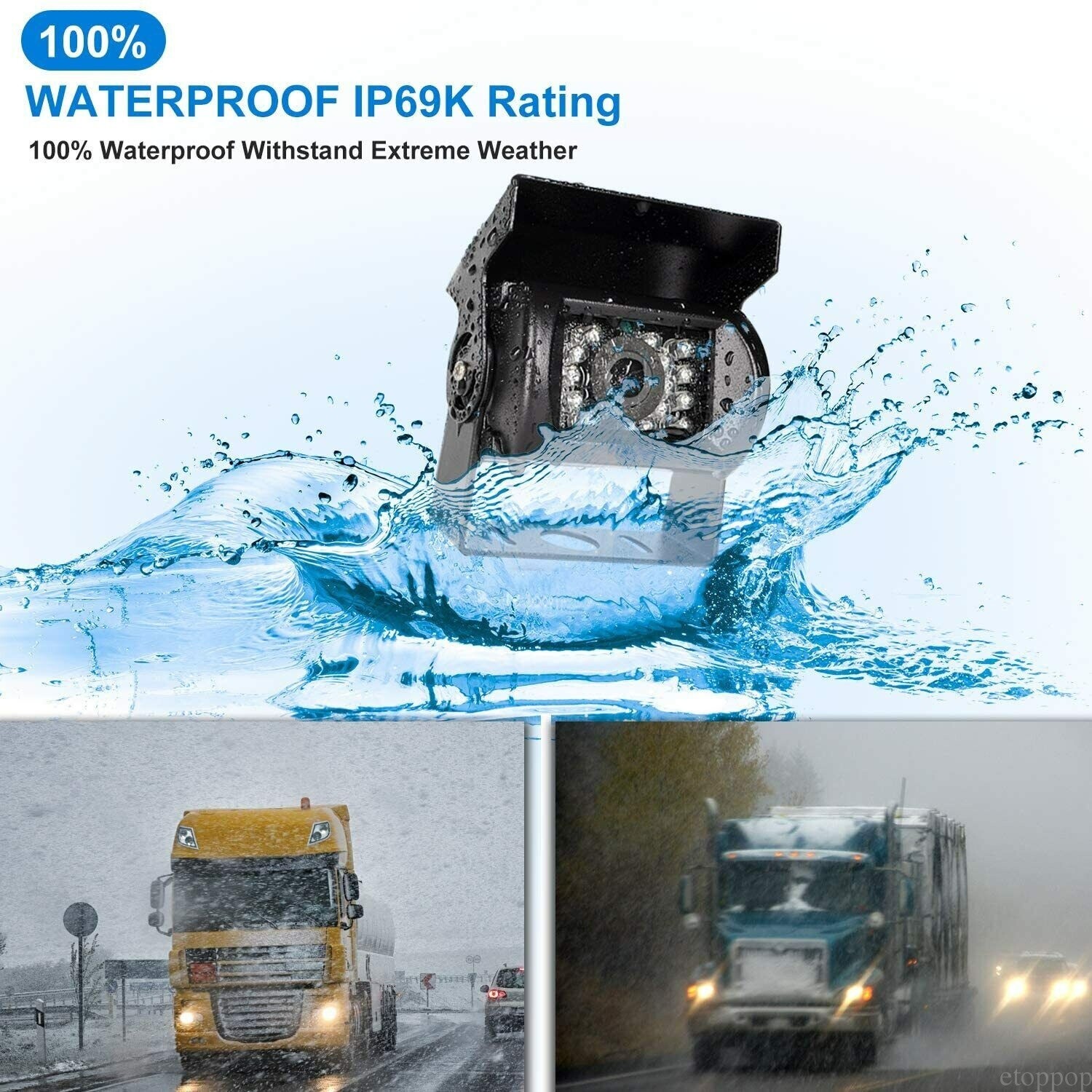 7'' Backup Camera and Monitor Kit System Back Parking Night Vision For Truck RV