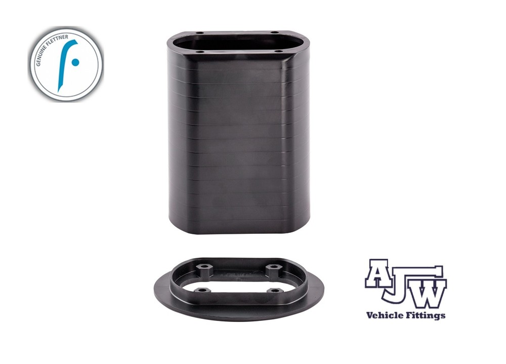 Flettner LPV Low Profile BLACK Vent + Adaptor Wind Double Skinned Roof