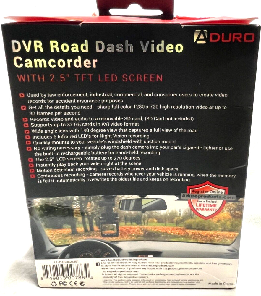 DURO- Dash Cam- Video Recorder