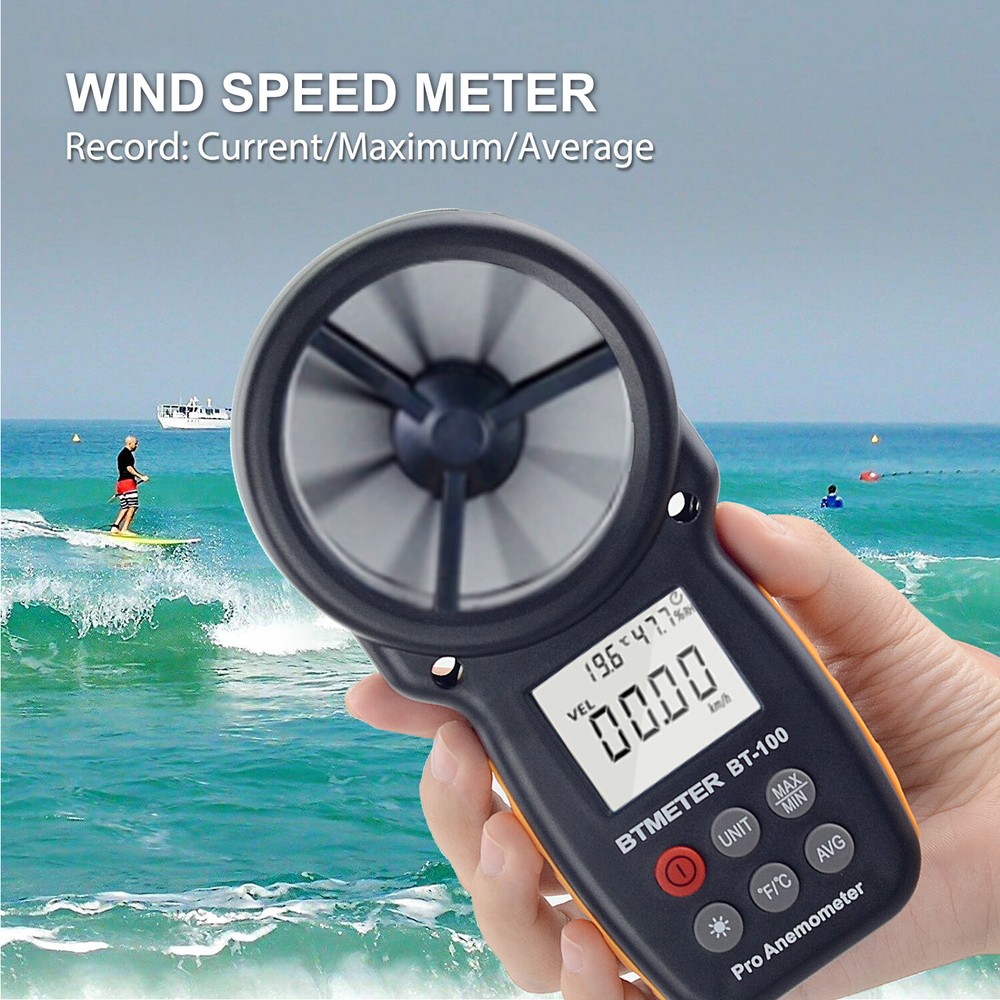 Bluetooth Anemometer Handheld Wireless Anemometer Wind Speed Meter 0.3~30m/s