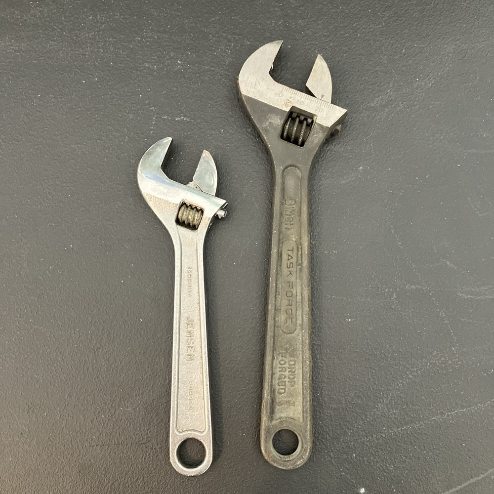 Set of 2 Adjustable Wrench Tools - Taskforce 8” & Jensen 6"