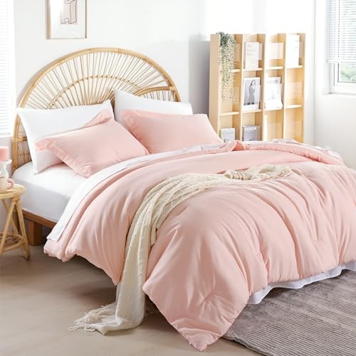 Comforter Set Comforter Set 7 Pieces Comforters Size Bedding Queen Blush Pink