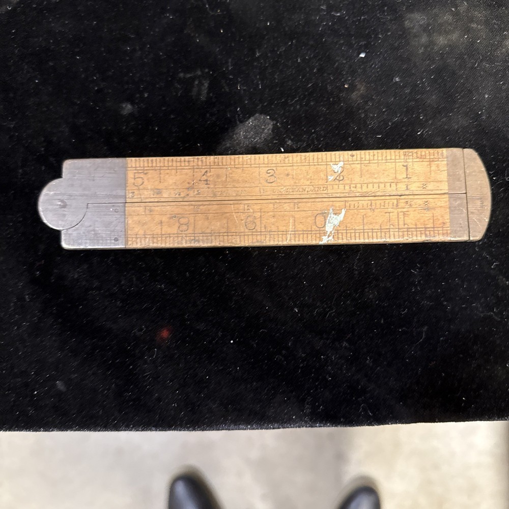 VINTAGE US STANDARD DRAFTING RULER NEEDS A GOOD CLEANING HAS SOME PAINT ON IT