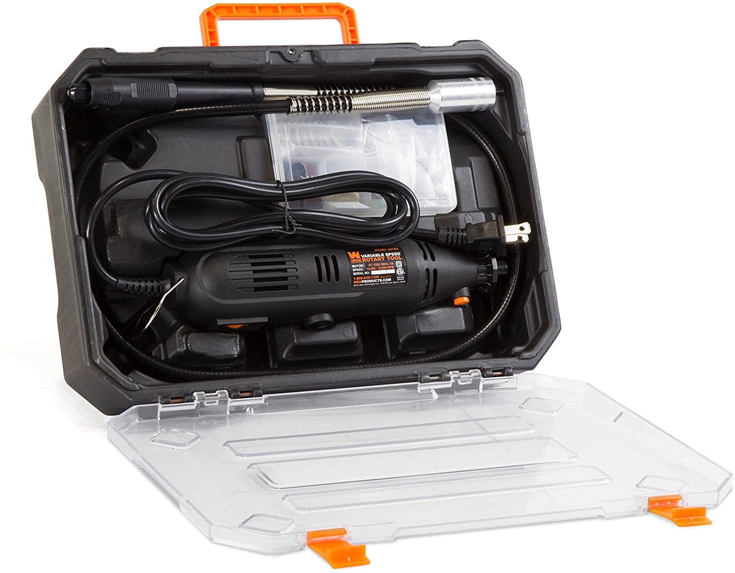 Rotary Tool Kit 100+ Pieces Accessories Dremel Set Variable Speed w/ Flex Shaft