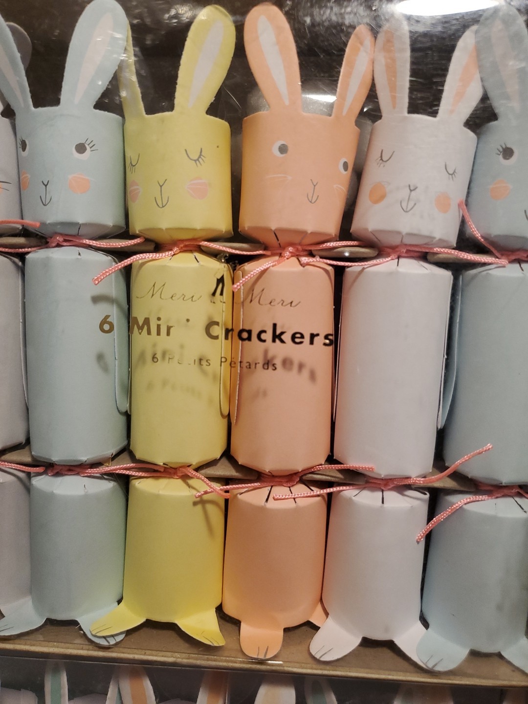 Meri Meri 2 Packages Spring Easter Bunny Rabbits 🐇 6 Mini Surprise Crackers