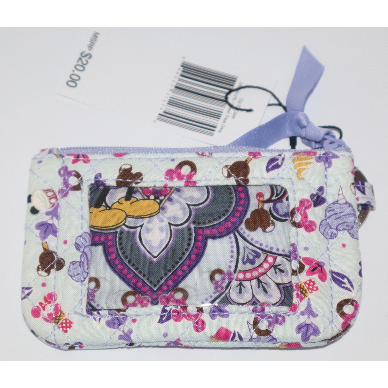 Vera Bradley Disney Sweet Treats Snacks Zip ID Case Limited Edition NEW