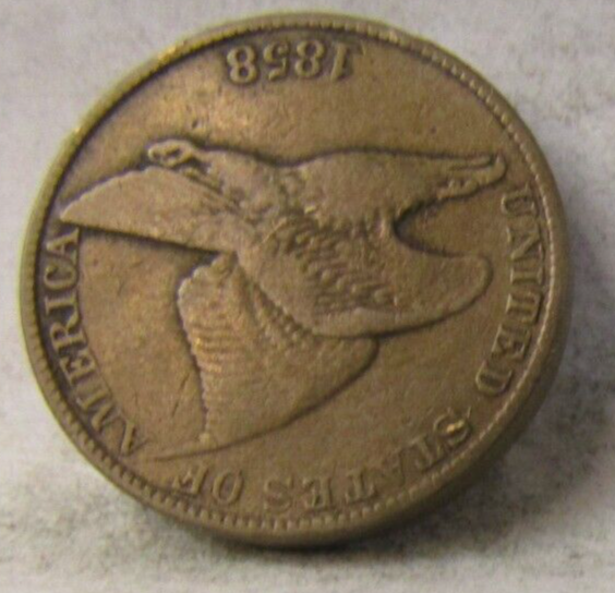 UNITED STATES 1858 FLYING EAGLE CENT FINE CONDITION*